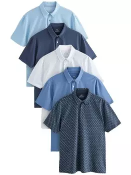 Рубашка Next, цвет Navy/Sky blue/Light blue