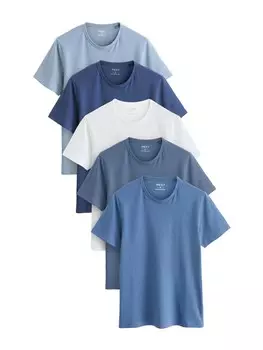 Рубашка Next, цвет Navy/Smoke blue/Opal/Light blue/White