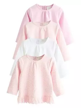 Рубашка Next, цвет Rose/Pastel pink/White