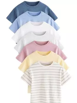 Рубашка Next, цвет Sapphire/Light blue/Dark pink/White