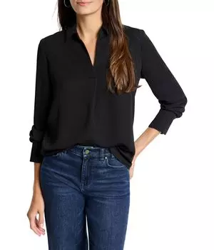 Рубашка NIC+ZOE Easy Popover Shirt, цвет Black Onyx