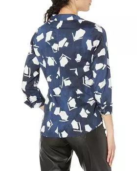 Рубашка NIC+ZOE Mosaic Blues Shirt, цвет Indigo Multi