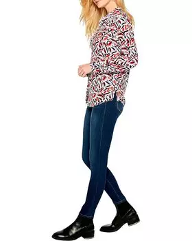Рубашка NIC+ZOE Petite Petal Sprinkle Live in Shirt, цвет Red Multi