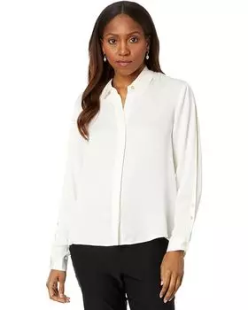 Рубашка NIC+ZOE Satin Chiffon Shirt, кремовый
