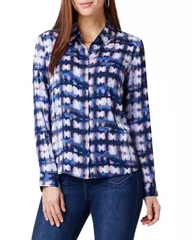 Рубашка NIC+ZOE Shibori Glow Shirt, цвет Indigo Multi