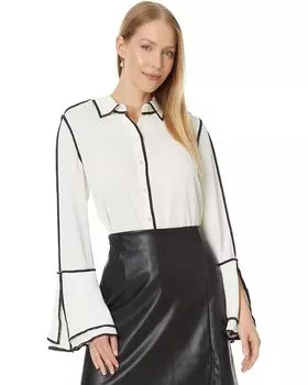 Рубашка NIC+ZOE Touch Of Trim, цвет Classic Cream