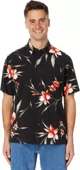 Рубашка Night Bloomer Short Sleeve Woven Quiksilver, цвет Black Night Bloomer