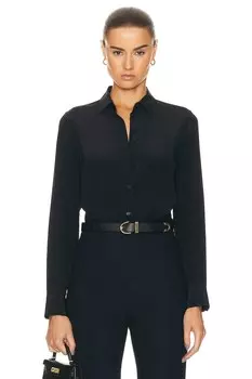 Рубашка Nili Lotan Gaia Slim, цвет Dark Navy