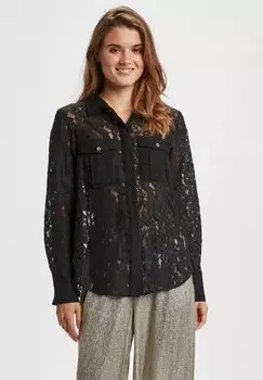 Рубашка Nmph НУПЕНИЛЬ, цвет caviar