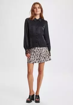 Рубашка Nmph НУВИЛЬХЕЛЬМА, цвет caviar