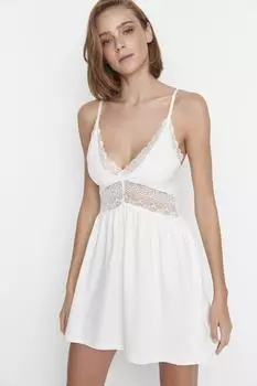 Рубашка ночная Trendyol, экрю