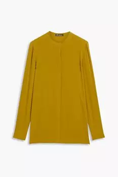 Рубашка Noelie из смесового шелкового крепа LORO PIANA, горчичный