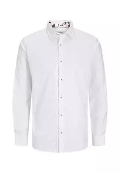 Рубашка Nordic Flores с длинными рукавами и воротником Kent Jack & Jones, белый