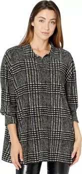 Рубашка Norma Kamali Oversized Boyfriend NK Shirt, цвет Large Glenn Plaid Tweed