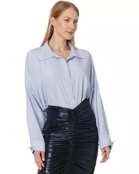 Рубашка Norma Kamali Super Oversized Boyfriend Nk, цвет Misty Blue