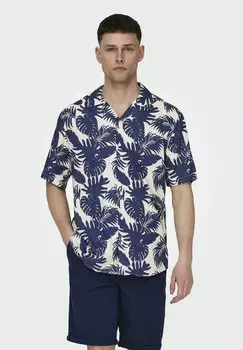 Рубашка NORMAL GESCHNITTEN Only & Sons, синий деним