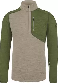 Рубашка Normani Outdoor Sports Herren Merino Langarm mit 1/4 Zipper „Mildura“, хаки