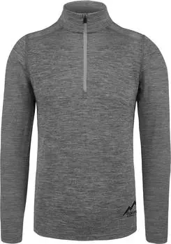 Рубашка Normani Outdoor Sports Herren Merino Langarm mit 1/4 Zipper Canberra, серый