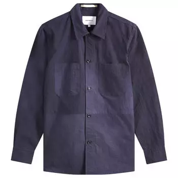 Рубашка Norse Projects Ulrik Wave Dye Overshirt, цвет Dark Navy