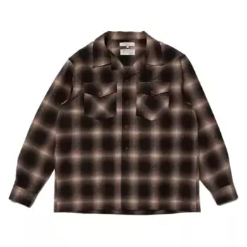 Рубашка Nudie Jeans Vincent Shadow Check, коричневый