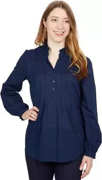 Рубашка NYDJ Pleated Front Tunic, цвет Oxford Navy