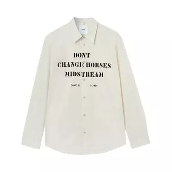 Рубашка OAMC Mark Shirt Natural White, белый