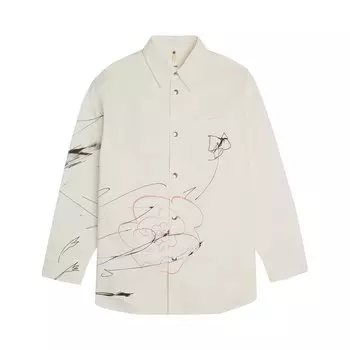 Рубашка OAMC Scribble Tower Shirt, кремовый