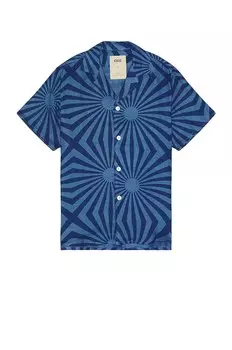Рубашка OAS Costal Cortado Cuba Linen, синий
