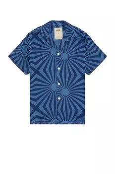 Рубашка Oas Costal Cortado Cuba Linen, синий