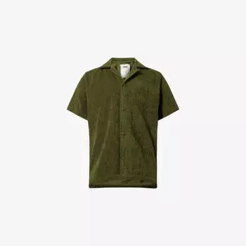 Рубашка Oas хлопковая махровая, зеленый