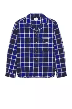 Рубашка Obey Bigwig Plaid Woven, цвет Surf Blue Multi