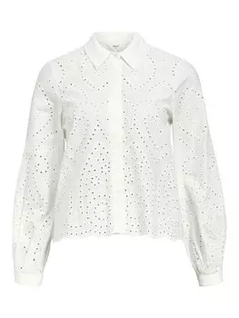 Рубашка OBJECT Blouse OBJBITTEN, белый