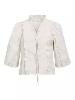 Рубашка OBJECT Blouse OBJHope, натуральный белый