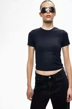 Рубашка облегающая фигуру H&M, черный