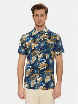 Рубашка облегающего кроя 20718224 Blend, синий