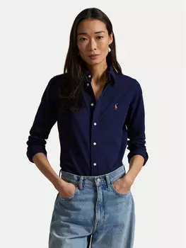 Рубашка облегающего кроя 211924258016 Polo Ralph Lauren, синий