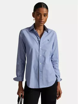 Рубашка облегающего кроя 211941509004 Polo Ralph Lauren, голубой