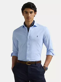 Рубашка облегающего кроя 710899386016 Polo Ralph Lauren, голубой
