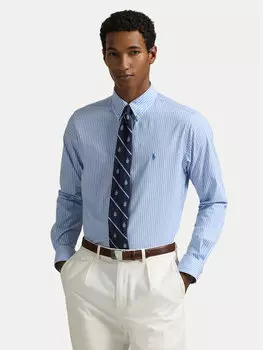Рубашка облегающего кроя 710929344018 Polo Ralph Lauren, голубой