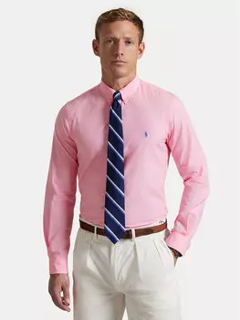 Рубашка облегающего кроя 710929348003 Polo Ralph Lauren, розовый
