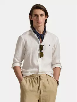 Рубашка облегающего кроя 710968925006 Polo Ralph Lauren, белый