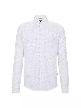 Рубашка облегающего кроя BOSS, белый