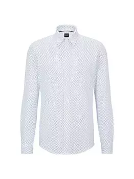 Рубашка облегающего кроя BOSS, белый