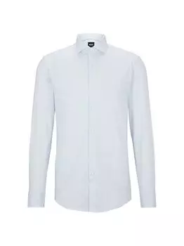 Рубашка облегающего кроя BOSS, синий