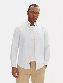 Рубашка облегающего кроя DM0DM20668 Tommy Jeans, синий