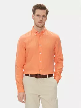 Рубашка облегающего кроя H-Roan-Bd-E-C1-243 50520283 Boss, оранжевый