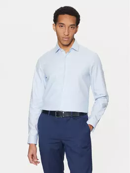 Рубашка облегающего кроя K10K113854 Calvin Klein, голубой