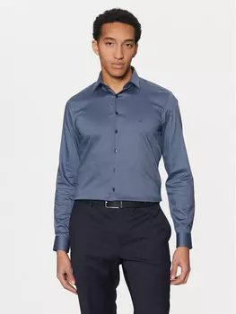 Рубашка облегающего кроя K10K113864 Calvin Klein, синий