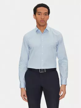 Рубашка облегающего кроя K10K114299 Calvin Klein, голубой