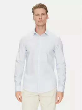 Рубашка облегающего кроя K10K114301 Calvin Klein, голубой